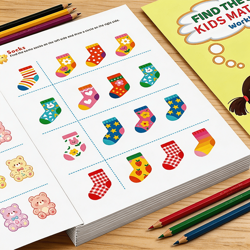 Kids Education Activities - ค้นหาสมุดแบบฝึกหัดที่เหมาะสำหรับเด็ก, สมุดกิจกรรมปริศนาภาพ, ช่วยพัฒนาทักษะการสังเกต, สำหรับเด็กก่อนวัยเรียน